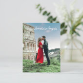 Ons avontuur begint met Honeymoon Weddenschap Beda Briefkaart (Staand voorkant)