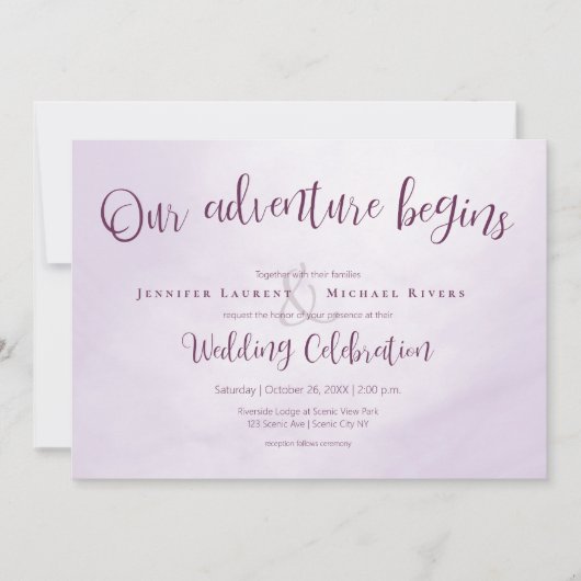 Ons avontuur begint met kalligrafie. kaart (Voorkant)