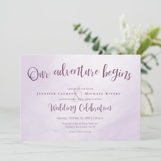 Ons avontuur begint met kalligrafie. kaart (Staand voorkant)