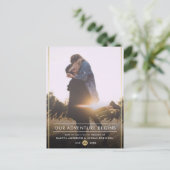 Ons avontuur begint met moderne Typografie Gold Ph Aankondigingskaart (Staand voorkant)