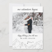 Ons avontuur begint met Pas getrouwd Foto Feestdagenkaart (Voorkant)