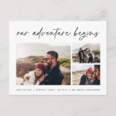 Ons avontuur begint | Multi-foto slaat de datum op Aankondigingskaart (Voorkant)