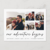 Ons avontuur begint | Multi-foto slaat de datum op Aankondigingskaart (Voorkant)