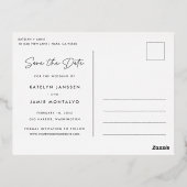 Ons avontuur begint | Multi-foto slaat de datum op Folie Uitnodiging Briefkaart (Achterkant)