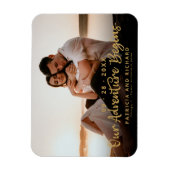 Ons avontuur begint sparen de Datum Foto Magneet (Verticaal)