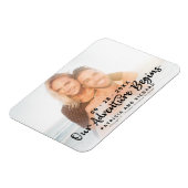 Ons avontuur begint sparen de Datum Foto Magneet (Linkerzijde)