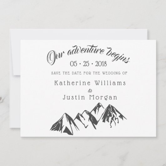 Ons avontuur begint ⎥ sparen de Datum Fotokaart (Voorkant)