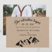 Ons avontuur begint ⎥ sparen de Datum Fotokaart (Voorkant / Achterkant)