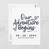 Ons avontuur begint sparen de Datum niet Foto Briefkaart (Voorkant / Achterkant)