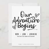 Ons avontuur begint sparen de Datum niet Foto Kaart (Voorkant)