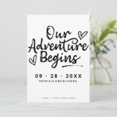 Ons avontuur begint sparen de Datum niet Foto Kaart (Staand voorkant)