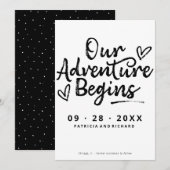 Ons avontuur begint sparen de Datum niet Foto Kaart (Voorkant / Achterkant)