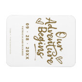 Ons avontuur begint sparen de Datum niet Foto Magneet (Horizontaal)