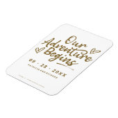 Ons avontuur begint sparen de Datum niet Foto Magneet (Linkerzijde)