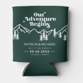 Ons avontuur begint te redden de datum bos groen blikjeskoeler (Voorkant)