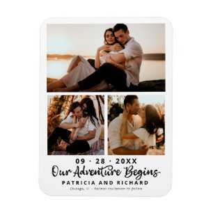 Ons Avontuur Begint Trouw Save The Date 3 Foto Magneet