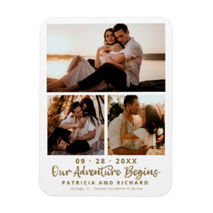 Ons Avontuur Begint Trouw Save The Date 3 Foto Magneet