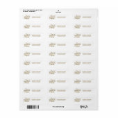 Ons Avontuur Begint Vette Letter Returnadres Etiket (Full Sheet)