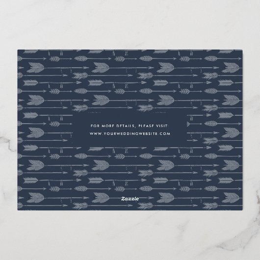 Ons avontuur begint | Volledige foto slaat de datu Folie Uitnodiging (Achterkant)