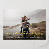 Ons avontuur begint | Volledige foto slaat de datu Folie Uitnodiging (Voorkant)