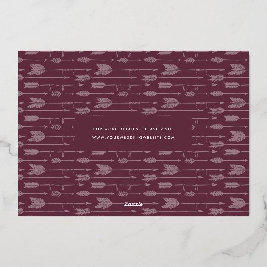 Ons avontuur begint | Volledige foto slaat de datu Folie Uitnodiging (Achterkant)