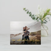 Ons avontuur begint | Volledige foto slaat de datu Folie Uitnodiging Briefkaart (Staand Voorkant)