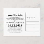 Ons avontuur Save the Date moderne chique foto Aankondigingskaart (Achterkant)