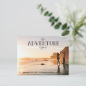 Ons avontuur sparen de Datum Foto HIPSTER Aankondigingskaart (Staand voorkant)