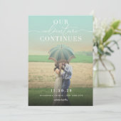 Ons avontuur zet de klassieke klassieke klassieke save the date (Staand voorkant)