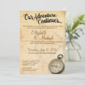 Ons avontuur zet de Uitnodiging van het Jubileum v (Staand voorkant)