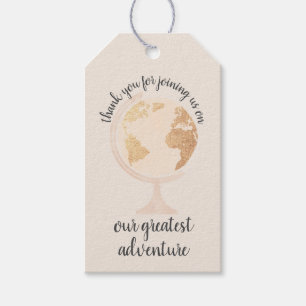 Ons avontuurlijk wereldwijd Wereldbol Map Travel G Cadeaulabel