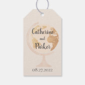 Ons avontuurlijk wereldwijd Wereldbol Map Travel G Cadeaulabel (Achterkant)