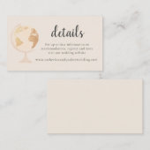 Ons avontuurlijk wereldwijd Wereldbol Map Travel G Informatiekaartje (Voorkant / Achterkant)