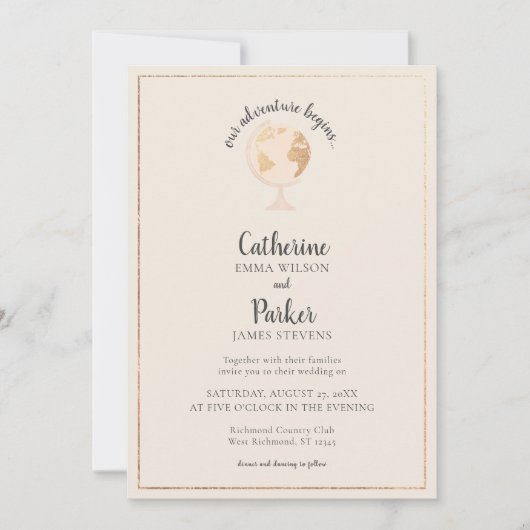 Ons avontuurlijk wereldwijd Wereldbol Map Travel G Kaart (Voorkant)