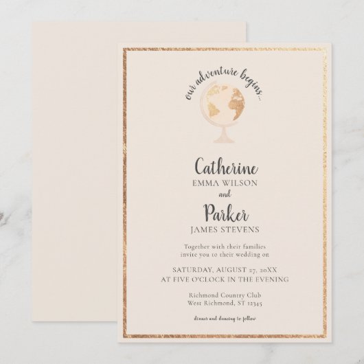 Ons avontuurlijk wereldwijd Wereldbol Map Travel G Kaart (Voorkant / Achterkant)