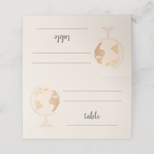 Ons avontuurlijk wereldwijd Wereldbol Map Travel G Plaatskaartje (Buitenkant ongevouwen)