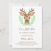 Ons Baby shower Little Deer Woodland Kaart (Voorkant)