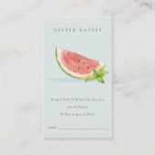 Ons Baby shower van de kleine blauwe Melon Diaper  Informatiekaartje (Voorkant)