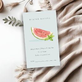 Ons Baby shower van de kleine blauwe Melon Diaper Informatiekaartje