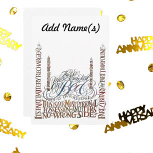 Ons Bed Heeft Geen Verkeerde Kant Jubileumkaart Feestdagenkaart