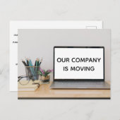 Ons bedrijf beweegt BedrijfsVerandering van Adres Briefkaart (Voorkant / Achterkant)