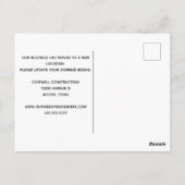 Ons bedrijf beweegt BedrijfsVerandering van Adres Briefkaart (Achterkant)