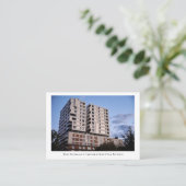 Ons bedrijf heeft aangepaste bouwfoto verplaatst visitekaartje (Staand voorkant)