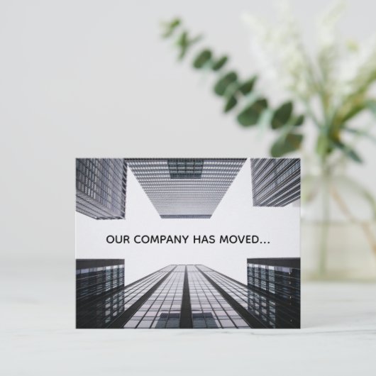 Ons bedrijf heeft bedrijfsadreswijziging doorgevoe aankondigingskaart (Staand voorkant)