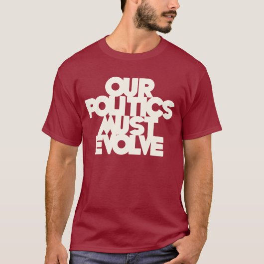 Ons beleid moet evolueren t-shirt (Voorkant)