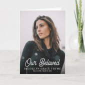 Ons Beloved Full Photo Memorial Program Programma (Voorkant)