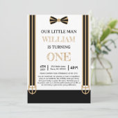 Ons beruchte kleine Man eerste verjaardagsfeestje Kaart (Staand voorkant)