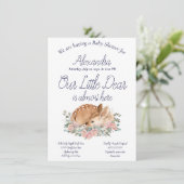 Ons beste Deer Pink Floral Baby Girl (Staand voorkant)