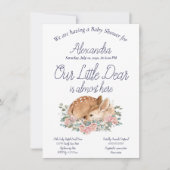 Ons beste Deer Pink Floral Baby Girl (Voorkant)