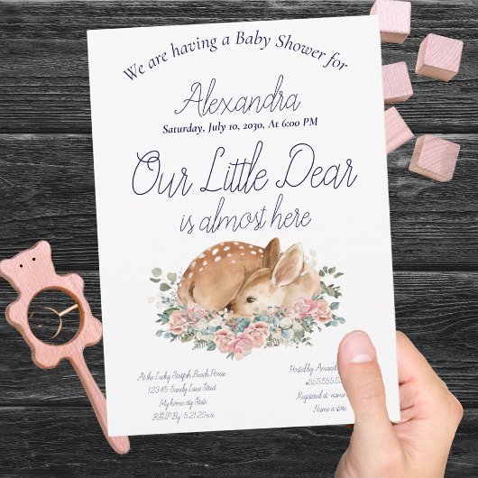 Ons beste Deer Pink Floral Baby Girl